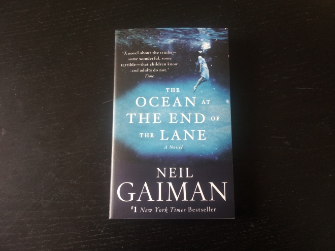 The Ocean At The End Of The Lane by Neil Gaiman. I bought almost all of Gaiman's novels last year, then never got around to reading them and had to leave them boxed up in Australia for the time being. This, his latest novel, will help make up for that a little I hope.